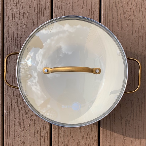 GREEN PAN RESERVE 5 QT 10” STOCK POT DUTCH OVEN w/GLASS LID NAVY NEVER USED - Picture 2 of 13